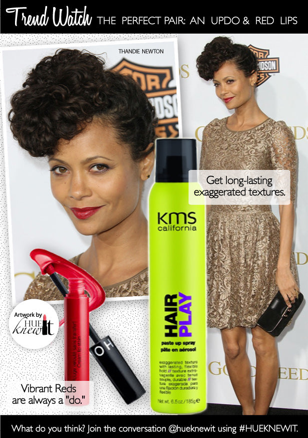 The Perfect Pairing: Updos for Curly Hair & Red Lip Color for Black Women