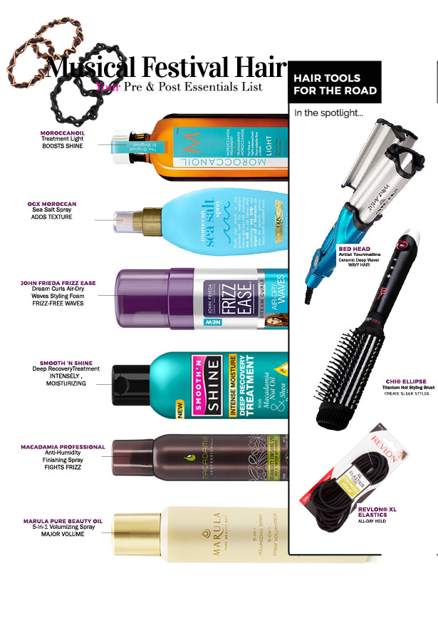 Pre & Post Music Festival Hair Essentials Checklist